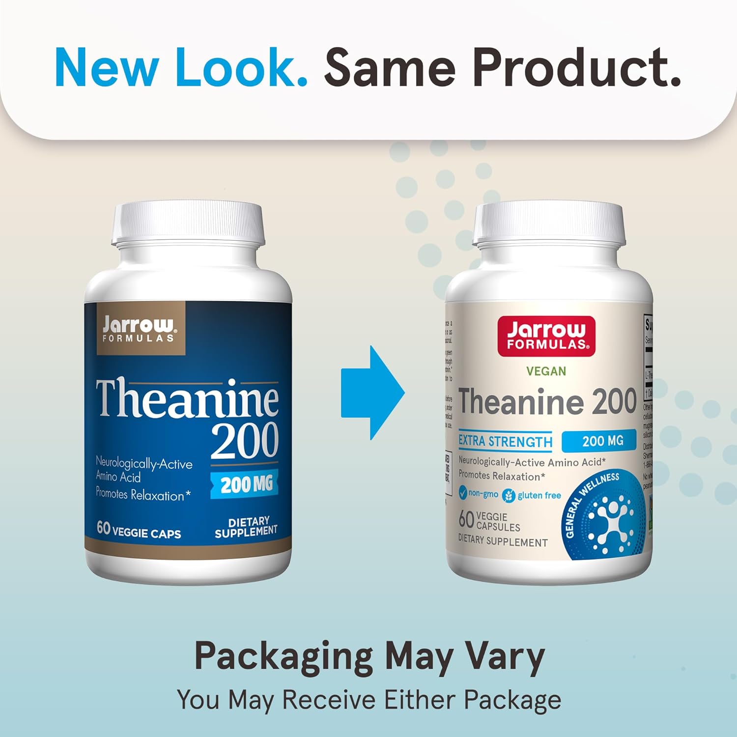 Jarrow Formulas Theanine 200mg Veggie Capsules - 60 Count new look