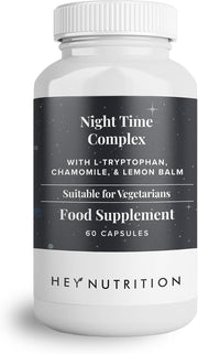 Hey Nutrition Night Time Relaxation Complex bottle, 60 capsules.