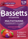 Gommes multivitaminées Bassetts goût baies d'été 12-18 ans 30 unités