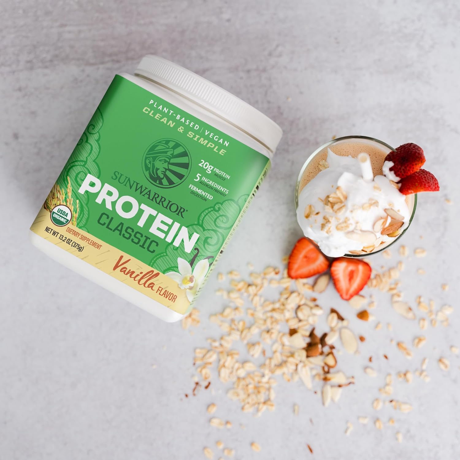 Sunwarrior Organic Brown Rice Protein Powder, Vanilla