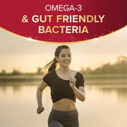 Seven Seas Omega-3 and Gut Friendly Bacteria no flavour capsules 30 count lifestyle use image