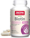 Capsules végétales Jarrow Formulas Biotine 5000 mcg - 100 unités