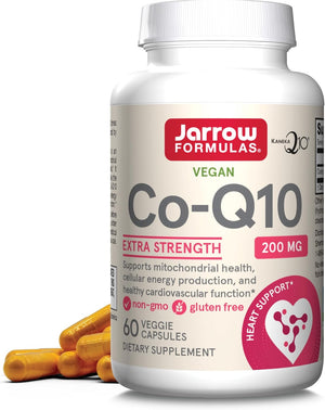 Front Image: Jarrow Formulas co q10 200mg veggie capsules 60 count front packaging bottle