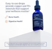 Lifestyle Image: Trace Minerals Ionic Copper 3mg liquid daily supplement drops bottle 59ml