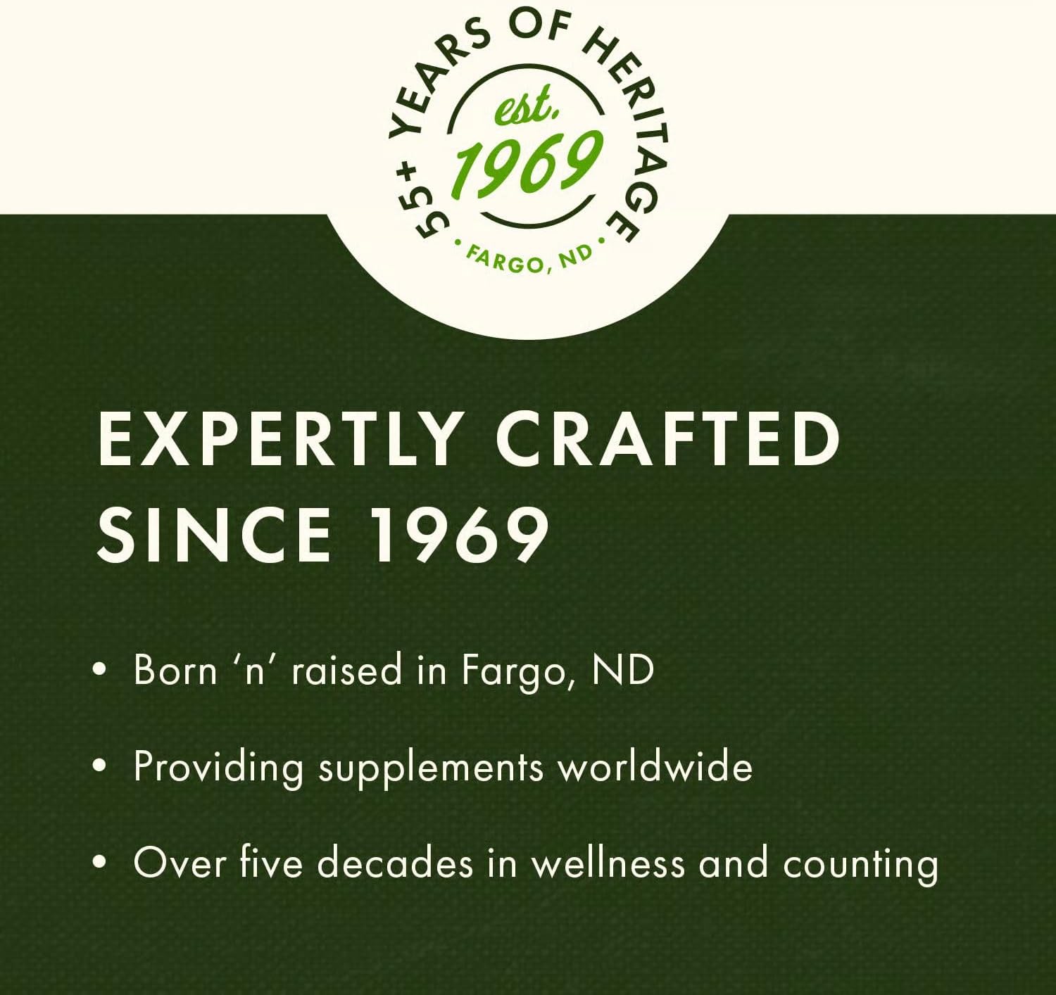 Swanson Full Spectrum Saffron Supplement, 15mg - 60 Capsules Count expertly crafted since 1969 brand heritage infographic