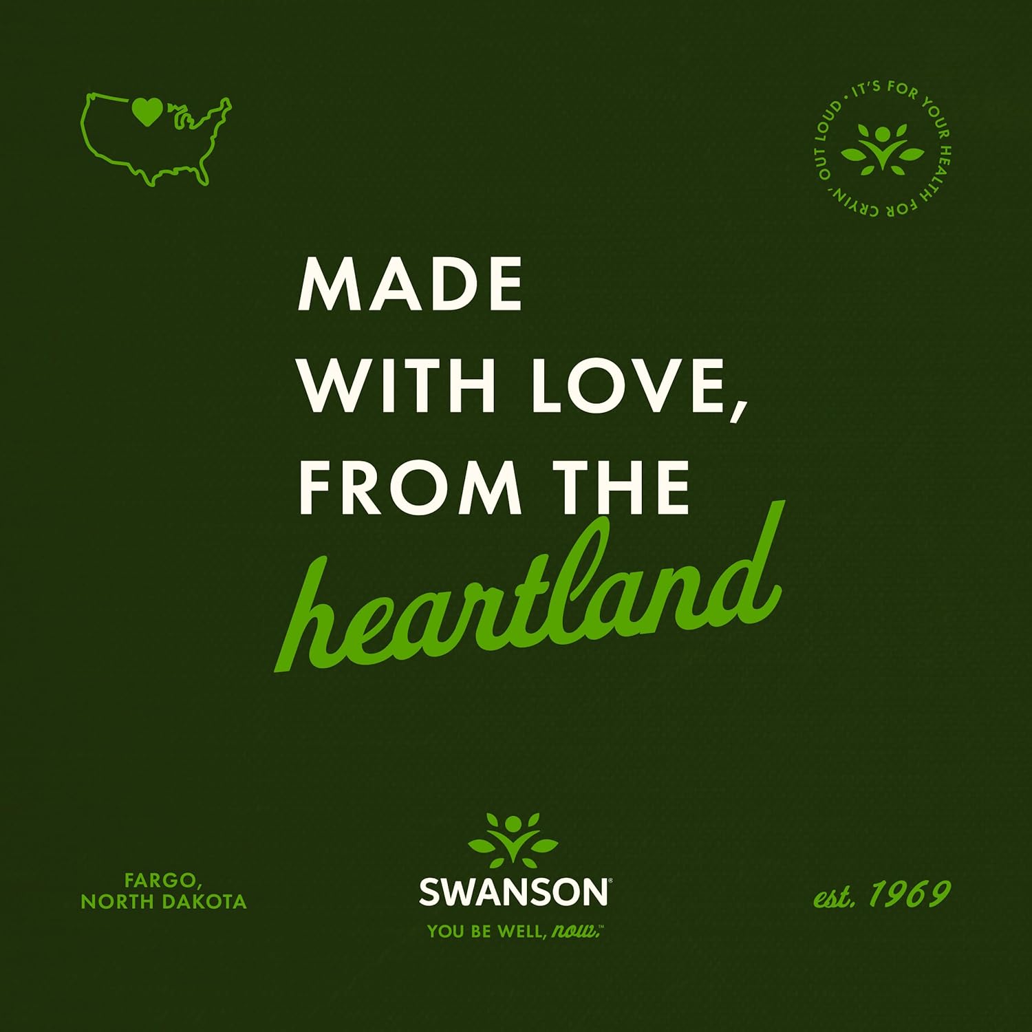 Swanson Black Walnut Hulls 60 Capsules made with love from the heartland Swanson brand infographic