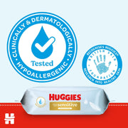 Huggies Extra Care Sensitive Baby Wipes soft pack fragrance-free 48 wipes