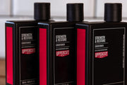Lifestyle/use image: Uppercut Deluxe Strength and Restore Conditioner 3 240ml men hair care routine
