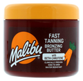 Beurre corporel bronzant Malibu avec bêta-carotène, sans SPF, résistant à l'eau 300ml