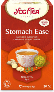 Front Image: Yogi Tea Organic Stomach Ease herbal tea bags 17 x 1.8g box