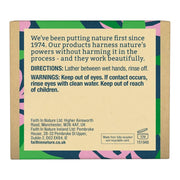 Faith In Nature Tea Tree Vegan Bar Soap 6 × 100g cardboard packaging ingredients