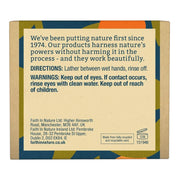 Faith In Nature Natural Orange Vegan Bar Soap 6 × 100g cardboard packaging ingredients