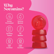 Novomins Marine Collagen Gummies Peach 60 Count vegan gummies supplement close up