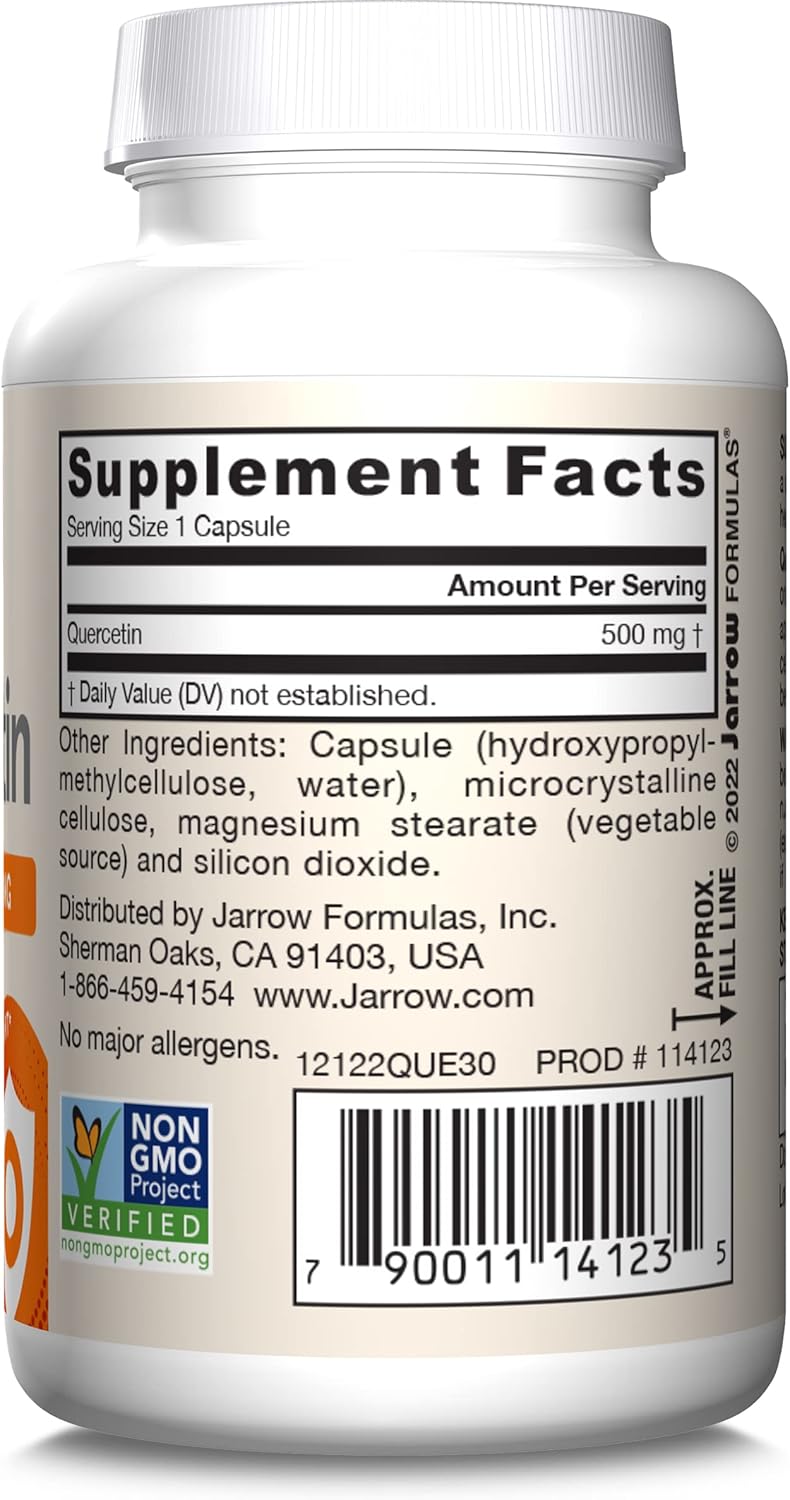 Barcode Image: Jarrow Formulas Quercetin 500mg veggie capsules barcode 30 count