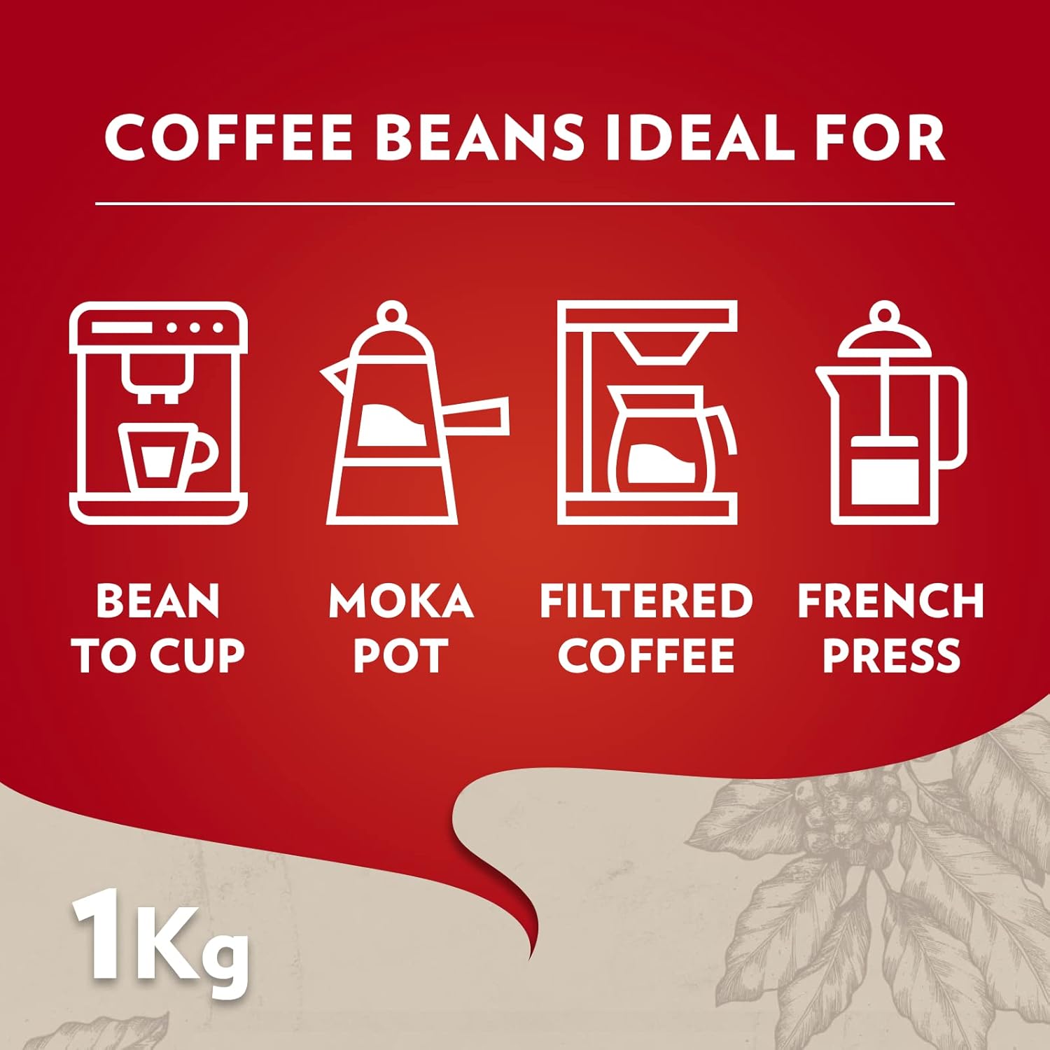 Lavazza Qualità Rossa coffee beans grinding preparation bag 1kg