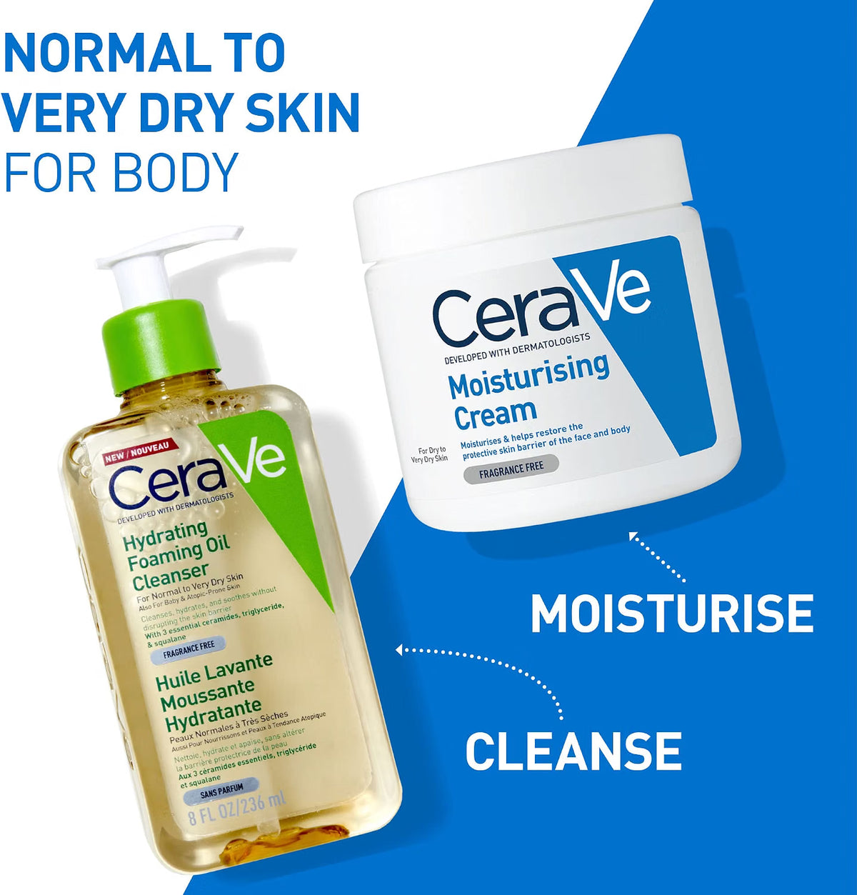 CeraVe Hydrating Foaming Oil Cleanser facial cleanser pump bottle 473ml skincare use routine