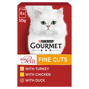 Purina Gourmet Mon Petit Intense Turkey Chicken Duck adult cat food 6 x 50g box