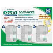 Sunstar GUM Soft-Picks Original 240 Soft-Picks with 3 travel cases
