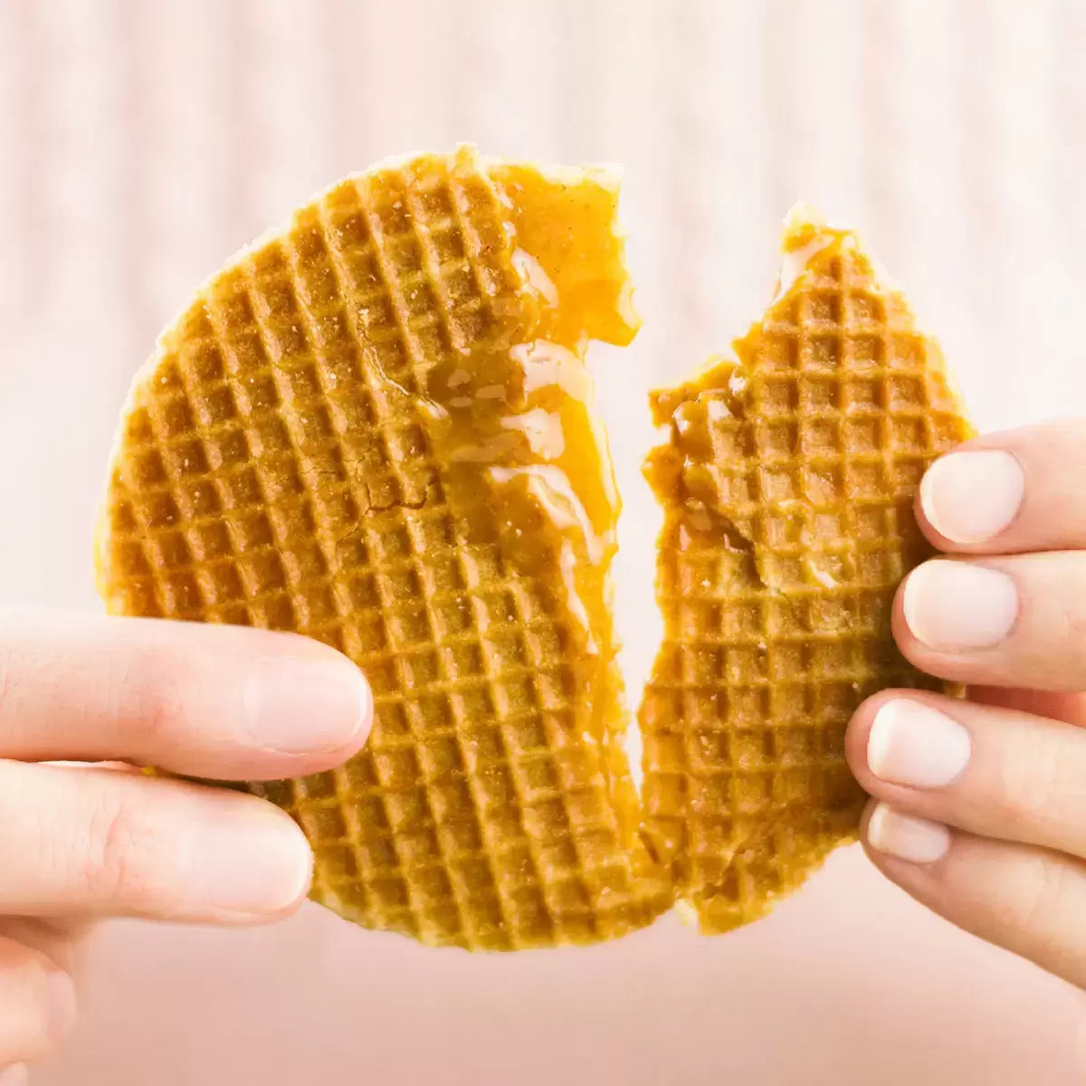 Le Chic Pâtissier Original Stroopwafels, box packaging, caramel flavour, 1.26kg, 40 waffles, served with coffee or tea