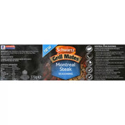 Schwartz Grill Mates Montreal Steak Seasoning ingredients label 370g tub