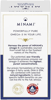back label detail showing for Minami MorEPA Original.