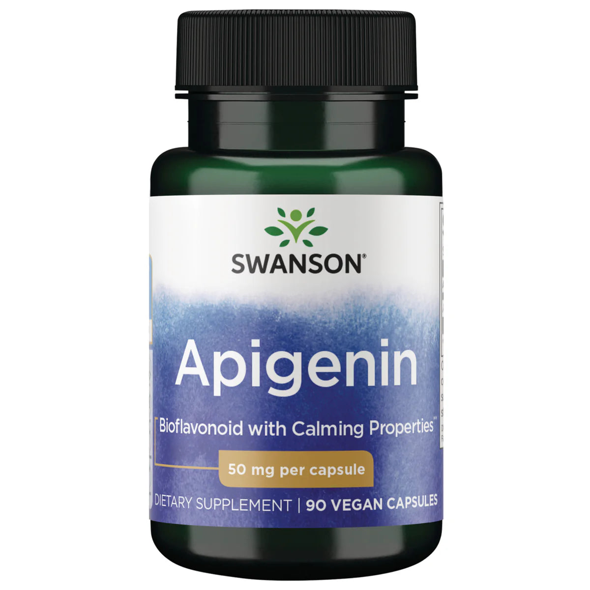 Swanson Apigenin 50mg 90 Vegan Capsules dietary supplement bottle front label
