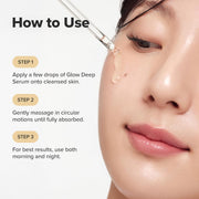 Beauty of Joseon Glow Deep Serum rice alpha arbutin facial serum application instructions bottle 30ml