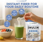 NKD Living Inulin Fibre Powder from Chicory Root pouch 1kg how to use