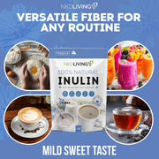 NKD Living Inulin Fibre Powder from Chicory Root pouch 1kg lifestyle use