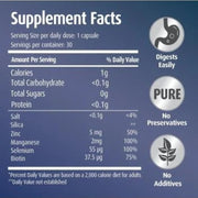 Hübner Silicea Hair Skin Nails & Bones food supplement capsule box 30 capsules supplement facts and ingredients