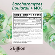 Supplement Facts Image: Jarrow Formulas Saccharomyces Boulardii MOS supplement facts ingredients capsules