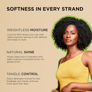 
African Pride Moisture Miracle Coconut Milk & Honey Leave-In Conditioner 237ml for curly and coily hair