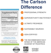 Supplement facts & ingredients image: Carlson Baby D3 400 IU supplement facts liquid drops 10.3 ml