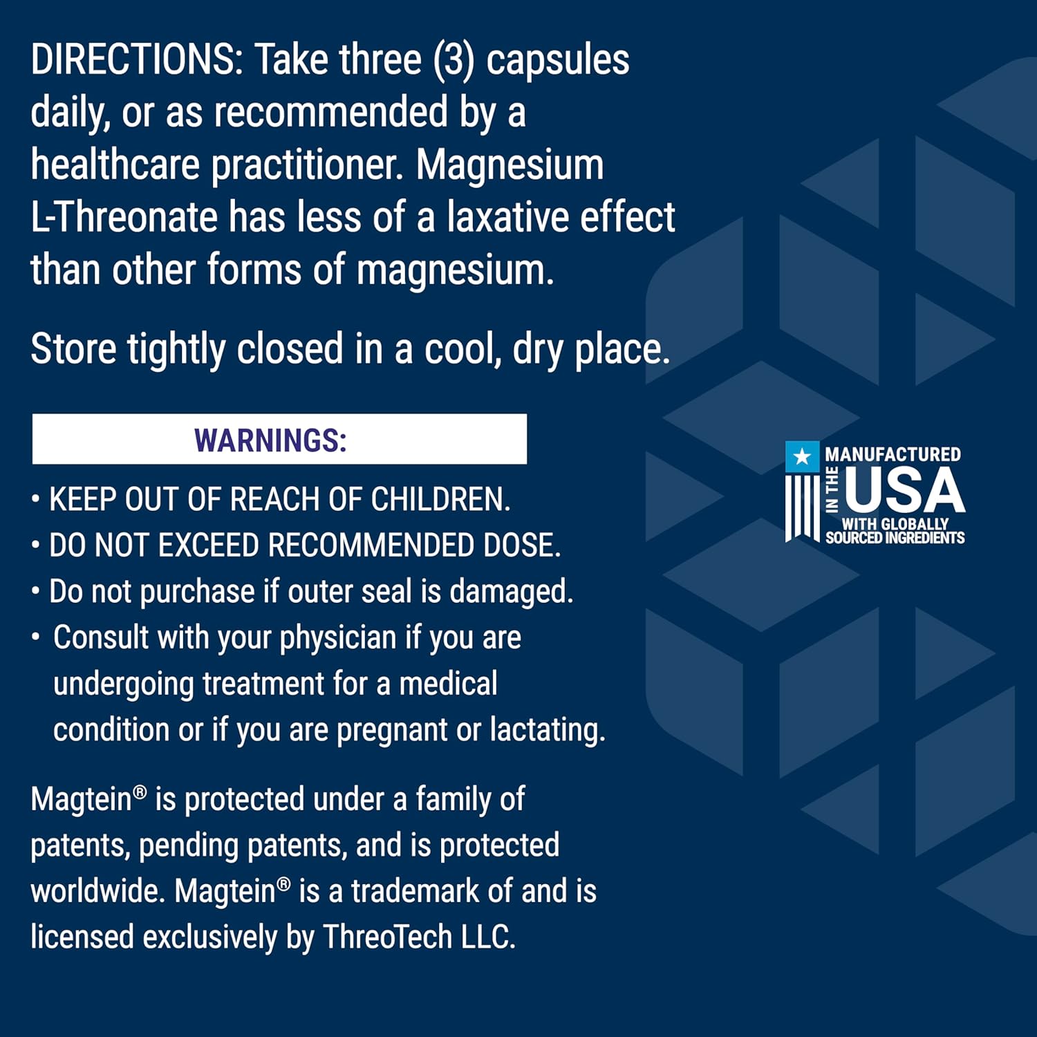 How to Use: Life Extension Neuro-Mag Magnesium L-Threonate usage instructions 90 capsules