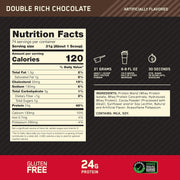 Optimum Nutrition Gold Standard Whey Protein nutrition label Double Rich Chocolate 2.02kg