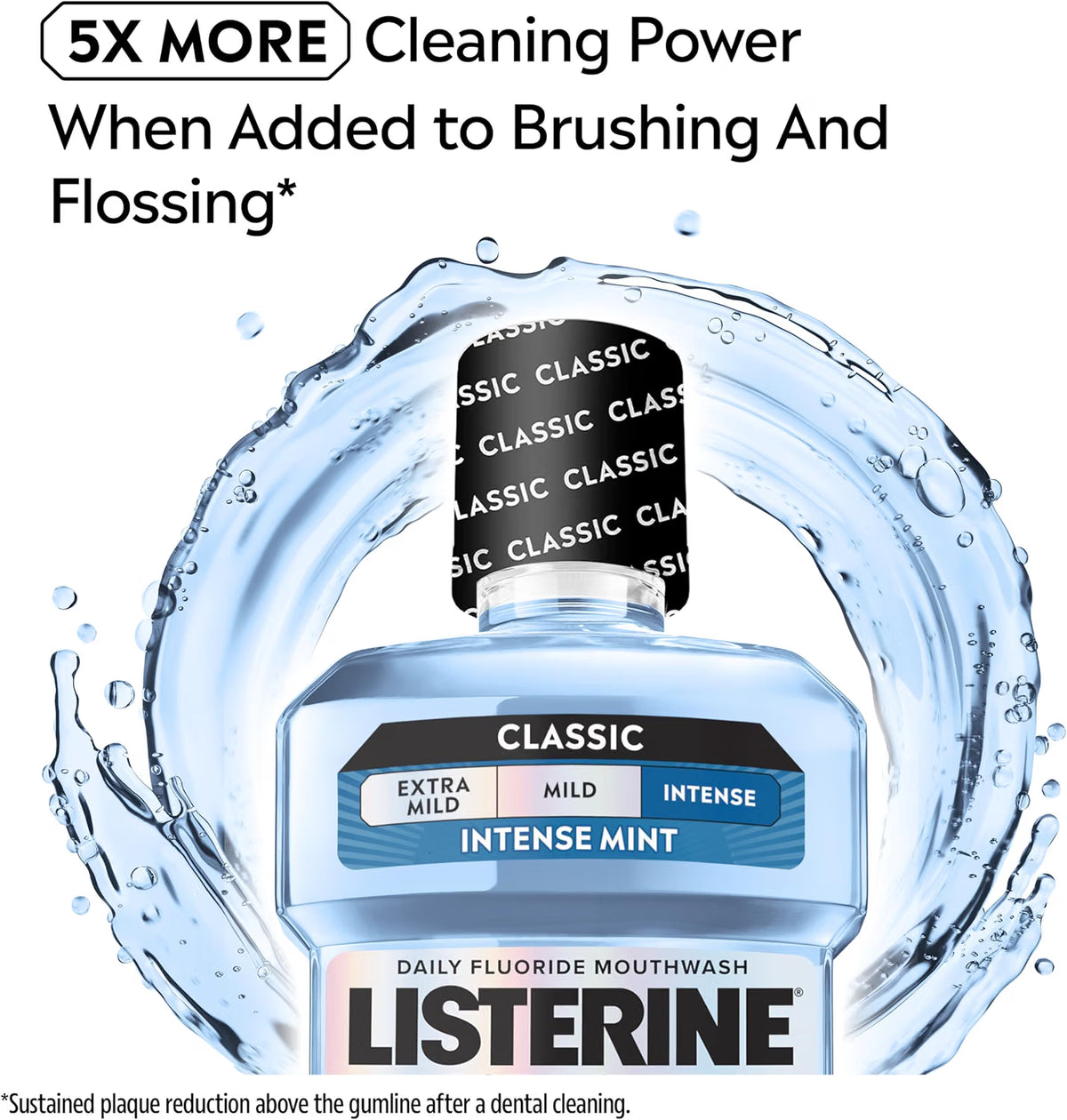 Listerine Total Care Stay White Intense Mint Mouthwash oral rinse bottle 500ml oral care use