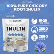 NKD Living Inulin Fibre Powder from Chicory Root pouch 1kg lifestyle use