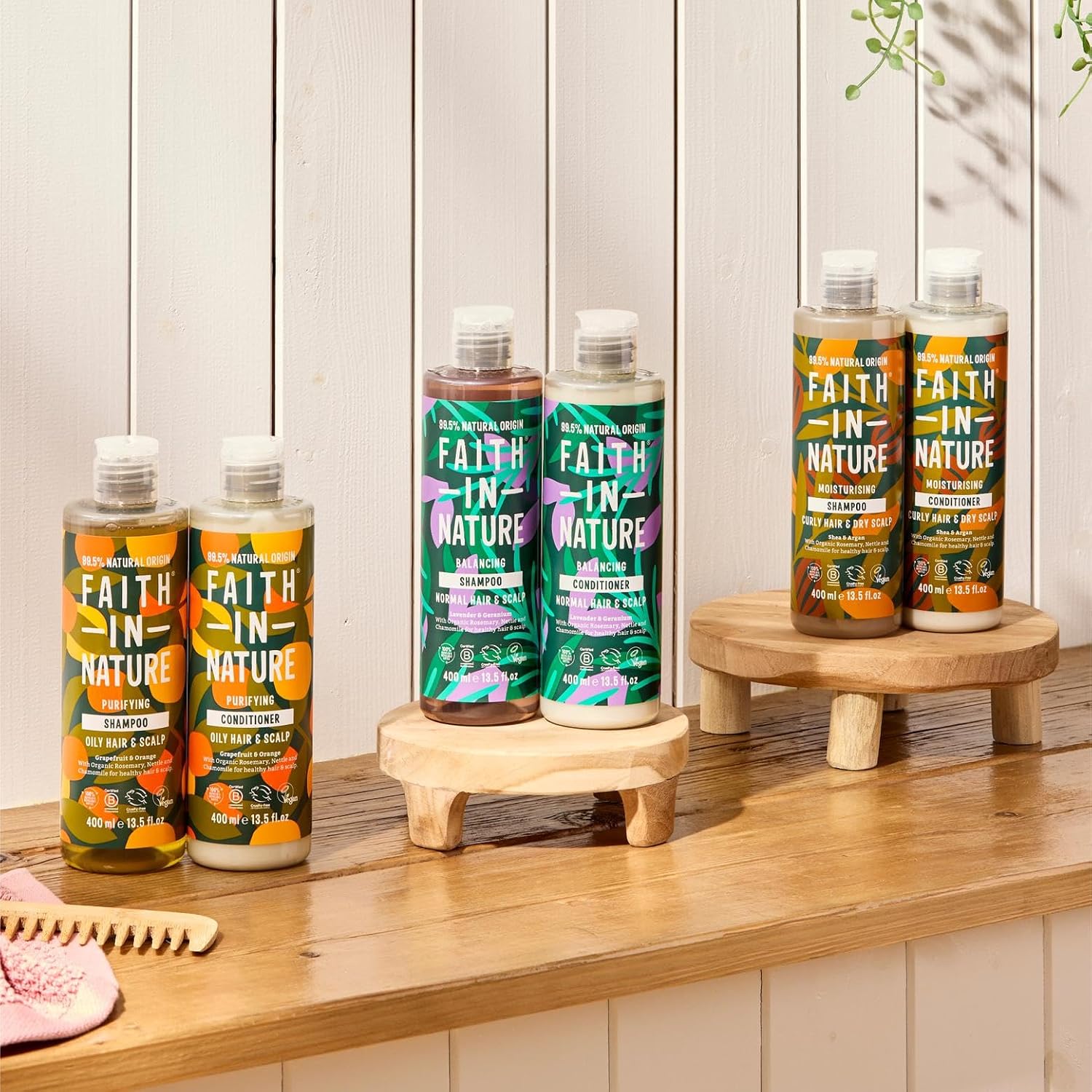 Faith In Nature Grapefruit & Orange Purifying Conditioner, bottle packaging, grapefruit and orange, 400ml, hair care