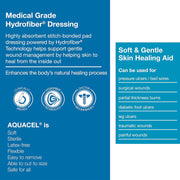 Aquacel Foam Adhesive Square Dressing Pad, 8cm x 8cm - 10 Count