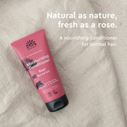 Urtekram Moisturising Rose Conditioner tube, rose scent, no flavour, 180ml, hair care use