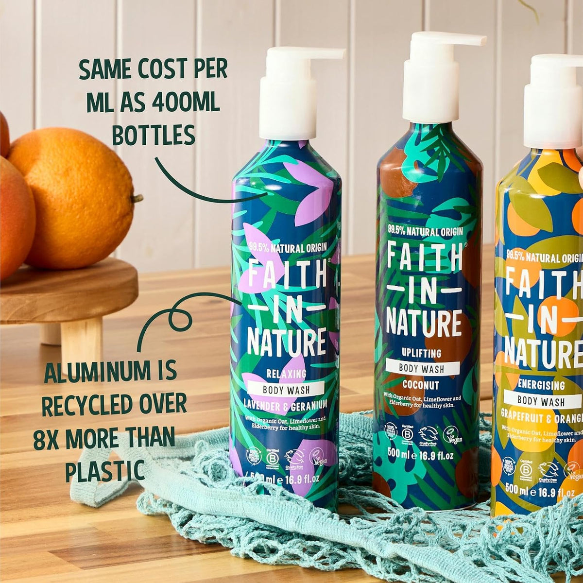 Faith In Nature Relaxing Body Wash Lavender & Geranium 500ml product information