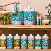 Faith In Nature Lavender & Geranium Hand Wash Refill 5L bottle packaging in hand washing use