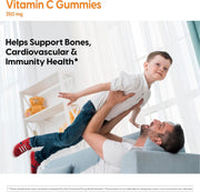 Doctor's Best Vitamin C Gummies, bottle packaging, Orange Bliss flavour, 250mg, 120 natural fruit pectin gummies, daily dietary supplement use