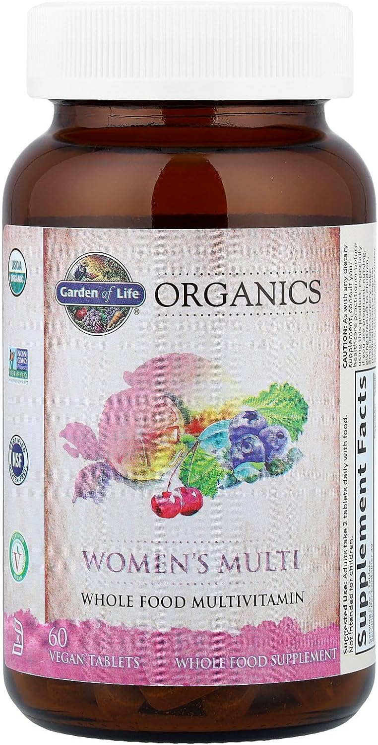 Garden of Life Organics Women's Multi bottle, 60 tablets.