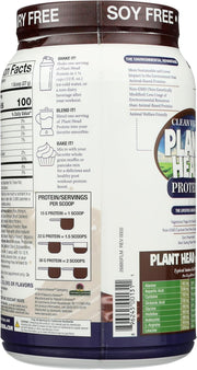 Container of Plant Based Protein with Nutritional Information & barcode