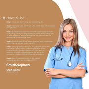Smith & Nephew Cica-Care Silicone Gel Sheet, box packaging, no flavour, 12cm x 6cm, 1 sheet, application instructions