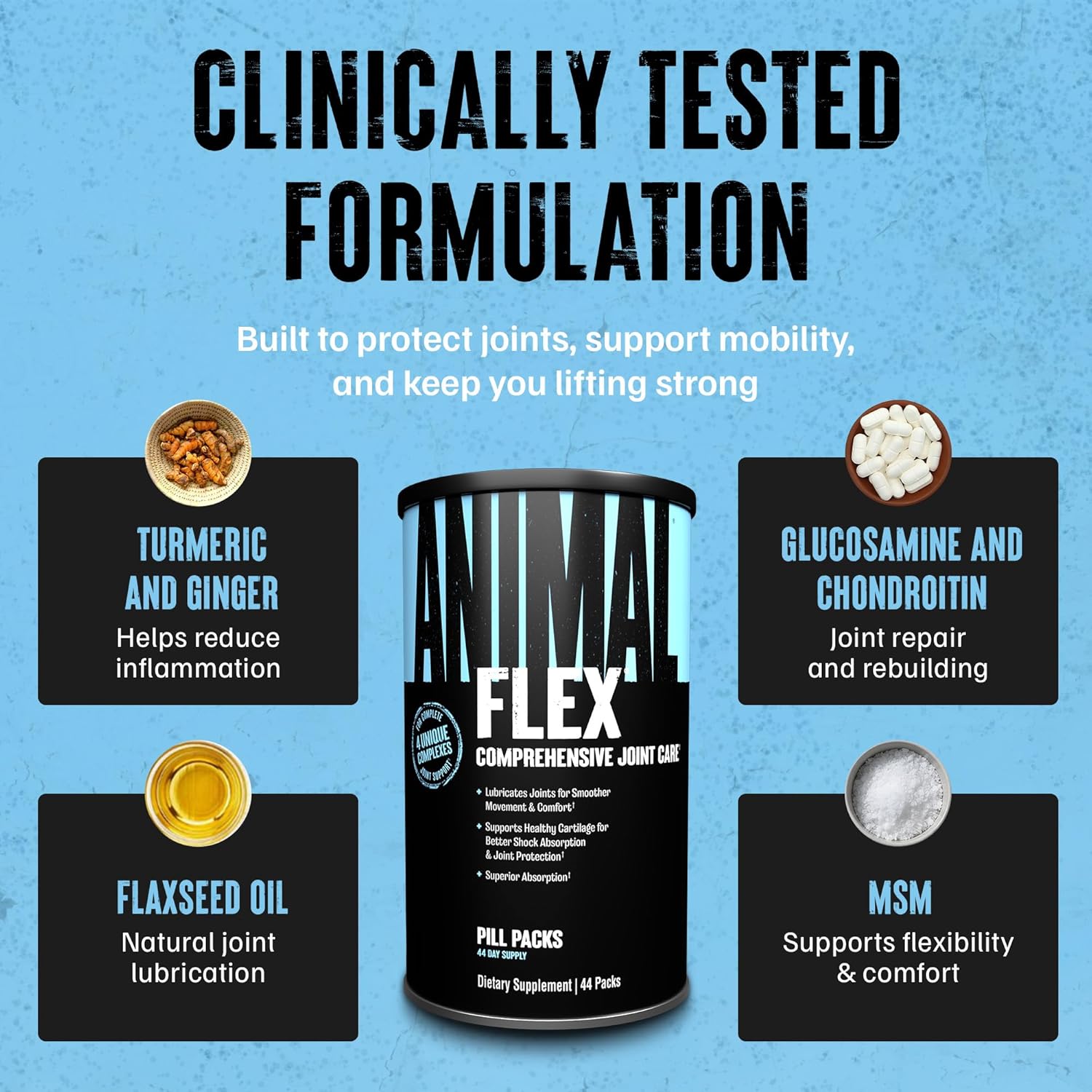 Animal Flex Joint Support Supplement - 44 Packs