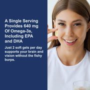 How to Use: Carlson Super DHA softgel capsules daily use fish oil supplement 80 count
