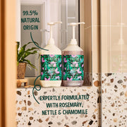 Faith In Nature Lavender & Geranium Conditioner Refill 5L bottle packaging in hair care use