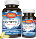 Carlson Huile de Poisson Oméga-3 Sauvage 1200 mg - 130 capsules molles